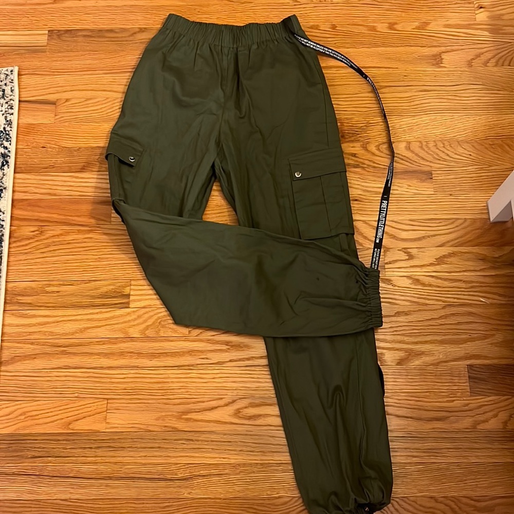 Khaki Pocket Detail Cargo Trousers
